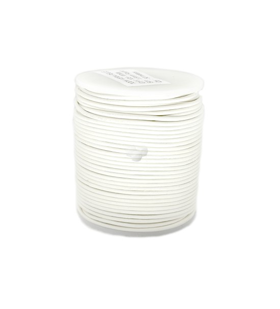 Leather cord (5 mt) 2 mm - White